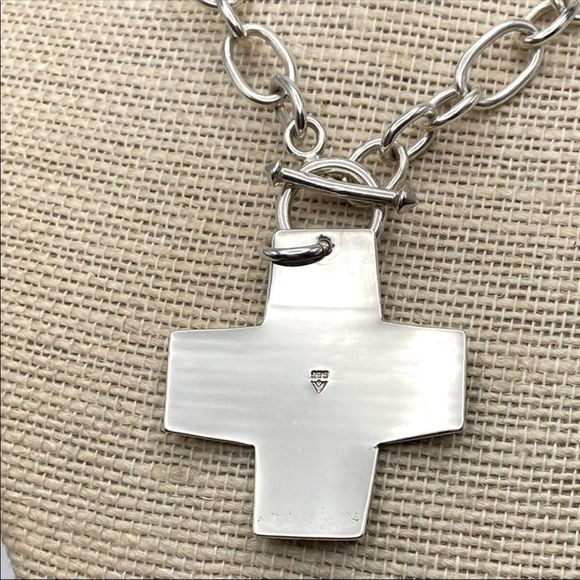 SILPADA Cross Necklace - Sterling Silver Virtuosity Cross Necklace N0557 - Picture 3 of 3